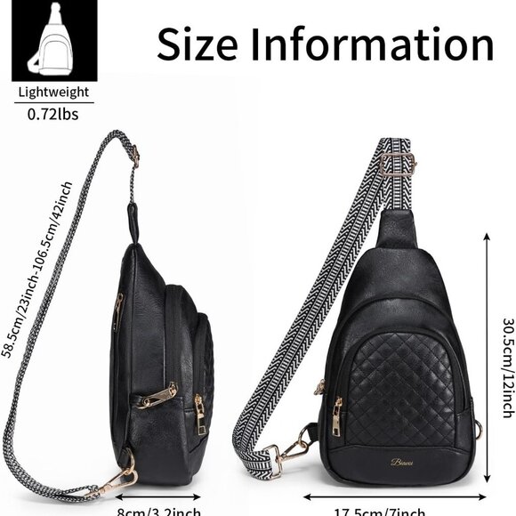 Crossbody Bags for Women Anti Theft Small Sling Handbag with Zipper Lock Vegan L - Picture 4 of 7